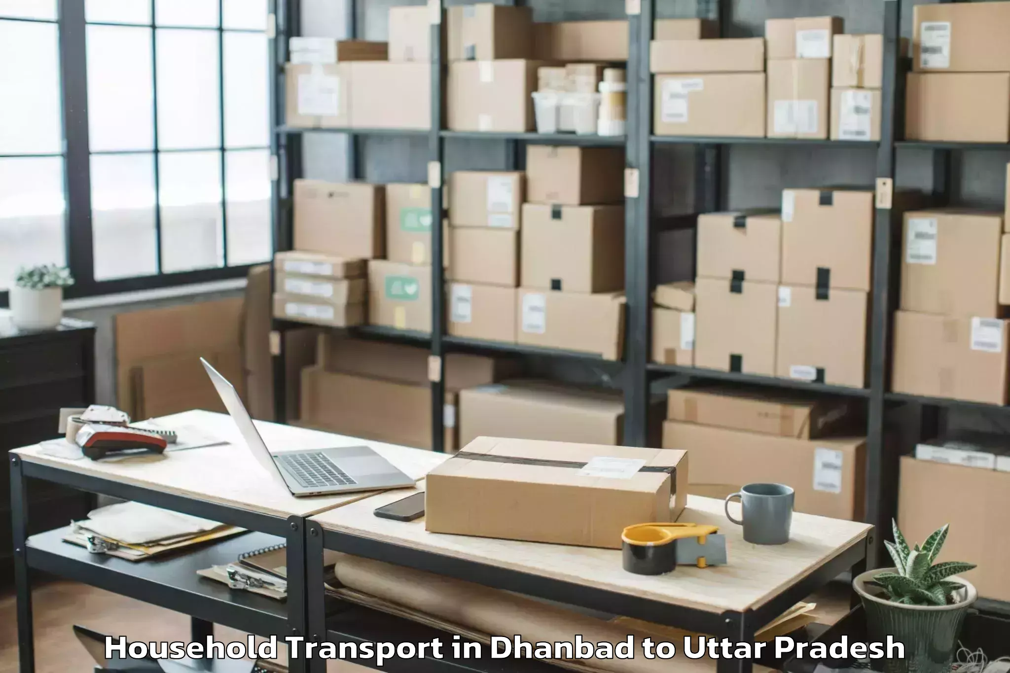 Book Dhanbad to Captainganj Household Transport Online